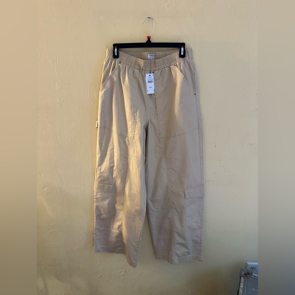Cotton On khaki cargo wide leg pants